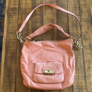 Coach peach shoulder bag